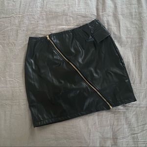 Faux Leather Mini Skirt